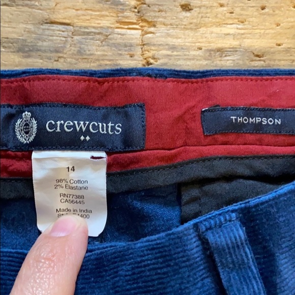 CREWCUTS NAVY CORDUROY THOMPSON PANTS BOYS SZ 14 - Picture 4 of 6